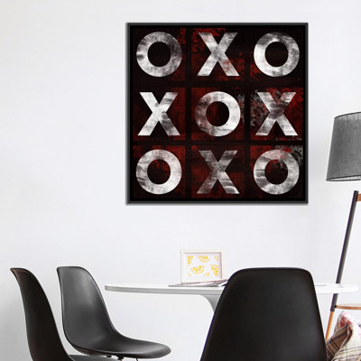 Albree Modern X's and O's, art textuel sur toile