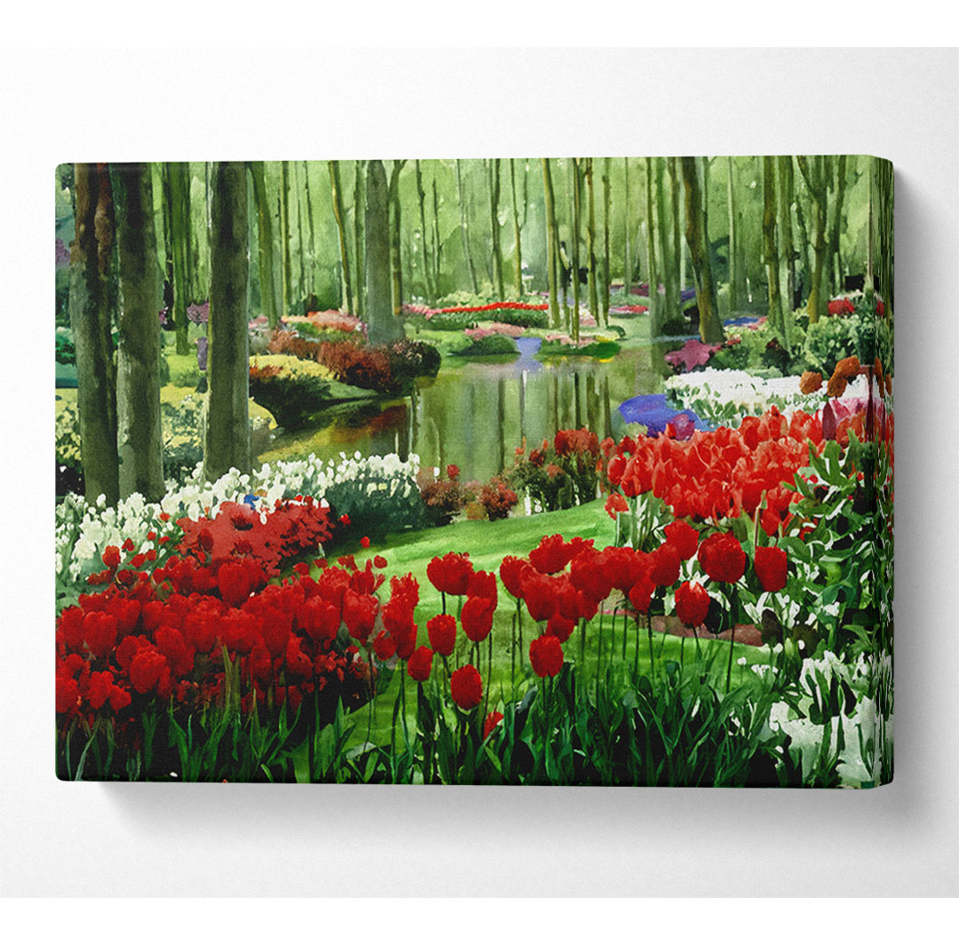 Tulip River - Kunstdrucke auf Segeltuch