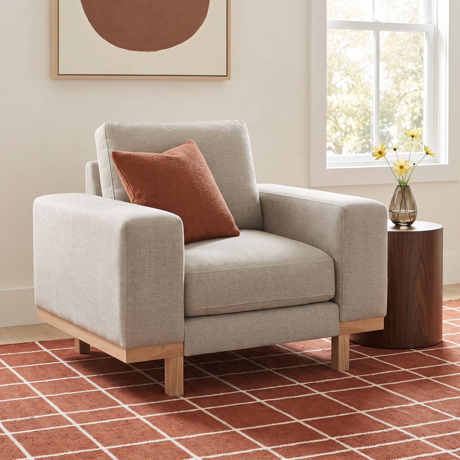 Arnette Armchair, Brent Sand Basketweave