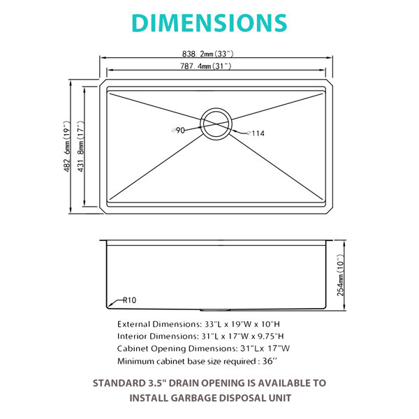 Dimensions du produit