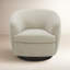 Fauteuil demi-tonneau pivotant rembourré Marcy-101378030