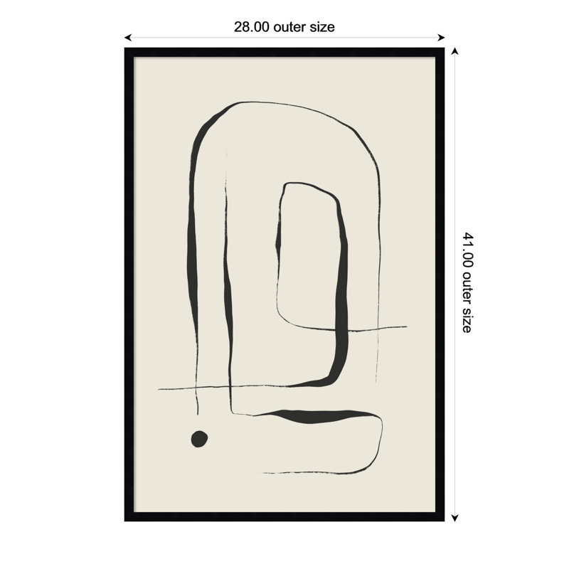 The Point No 2 by Treechild  Wood Framed Wall Art Print, Black, 41" H x 28" W