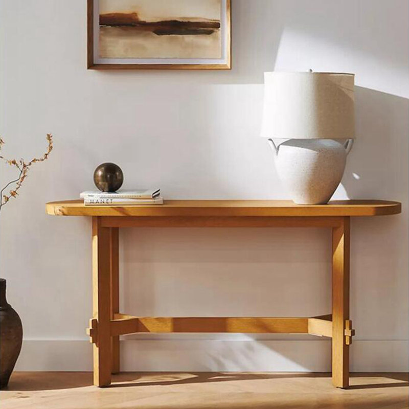 Table de véranda entièrement en bois massif de style français., Brun, H 31,5 po x l 62,9 po x P 13,7 po