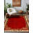 Susan Red Oriental Machine Printed Cotton Polyester Area Rug-1676914007