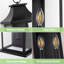 2 lumières 22 po Luminaire mural d'extérieur noir, lanterne murale imperméable, applique murale de porte de ferme câblée-581358207