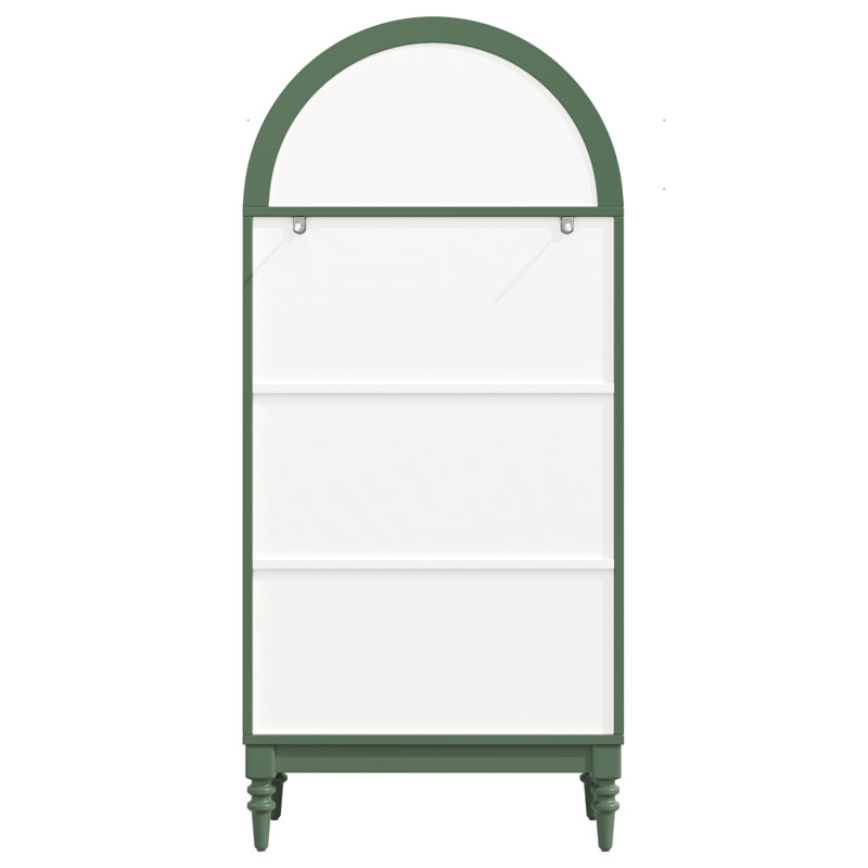 76 cm W Display Cabinet, Green