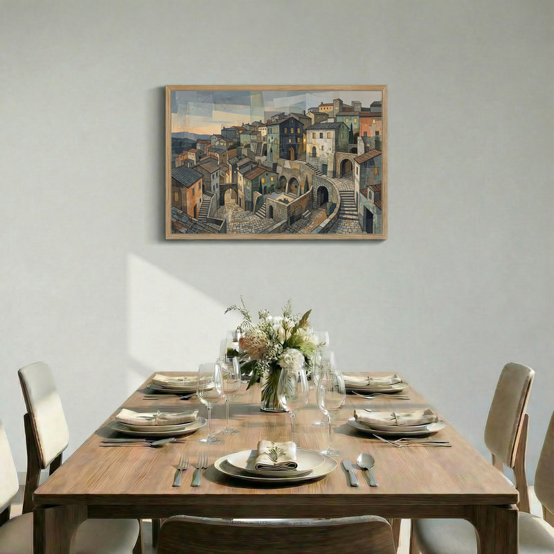 Art mural sur toile Old World Hillside, H 32 po x l 48 po