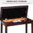 Brown Keyboard Seat With Faux Leather Padding And Dependable Wooden Frame For Duet Covered Piano Bench In Brown, Resting On Duets