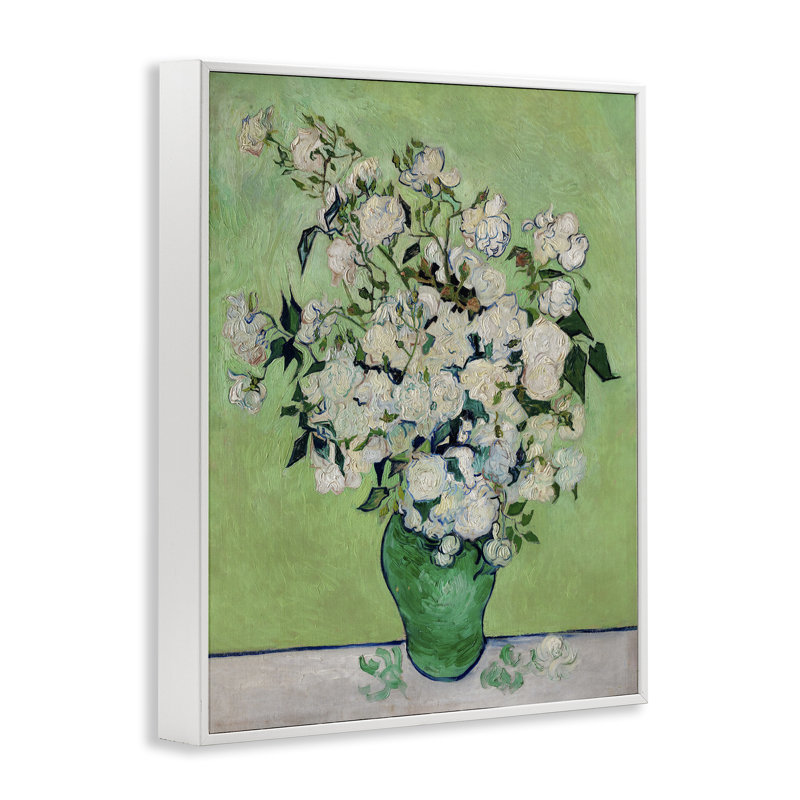 Art de Van Gogh Roses par Andrea Haase bg-195, Giclée encadrée blanc bord de mer, H 20 po x l 16 po