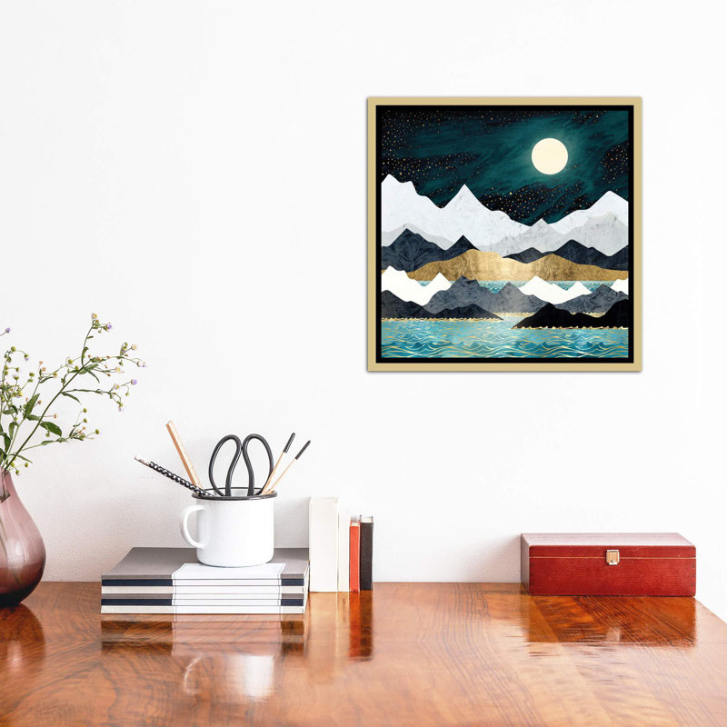 « ocean stars » par spacefrog designs-print, Toile encadrée d'or, H 37 po x l 37 po x P 1,5 po