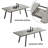 Herkus 62.9 " Extendable Rectangular with Stainless Steel Base Dining Table