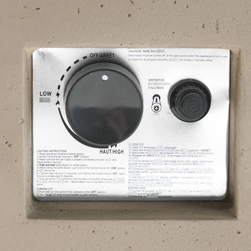 40,000 Concrete Fire System, 39.86" W X 18.48" D 14.58" H, Dark Grey, Modern, Lightweight, No Assembly Rectangular Burner, Required