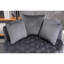 Siège en velours gris, accent pour le salon moderne avec fauteuil rembourré de mousse en velours,-646754737-646754763