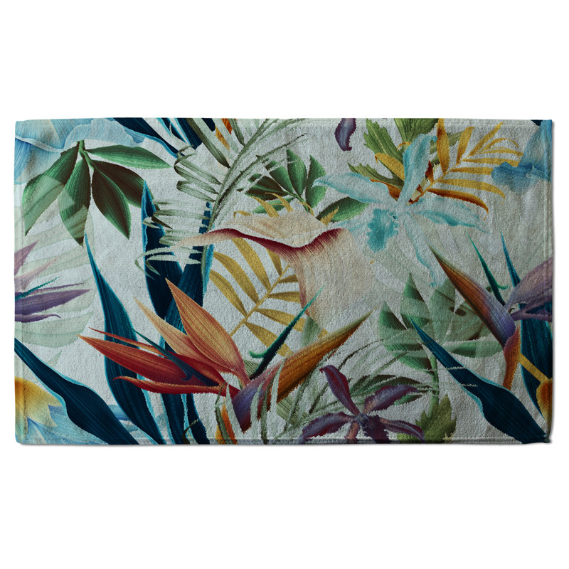 Cotton Floral Waffle Kitchen Towel