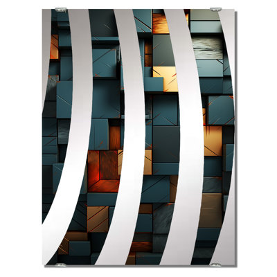 Ashar - Abstract Tile Wall Mirror Decor MIR137398