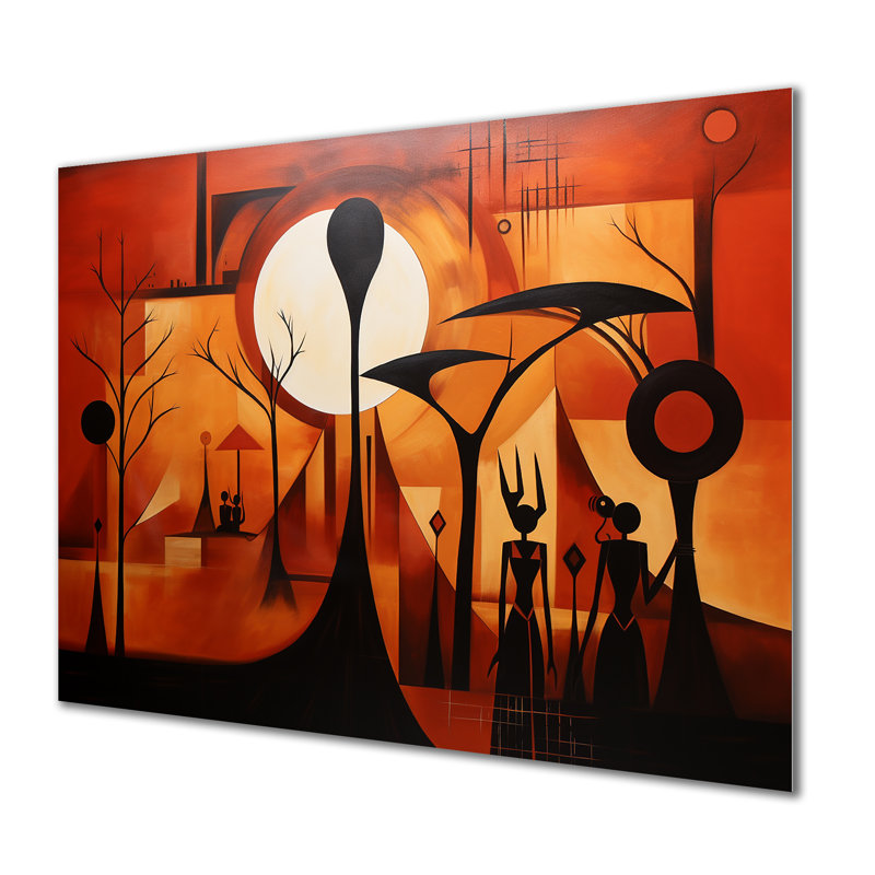 Futures souvenirs d'Afrique - art mural africain, Métal métal, H 24 po x l 32 po x P 1 po