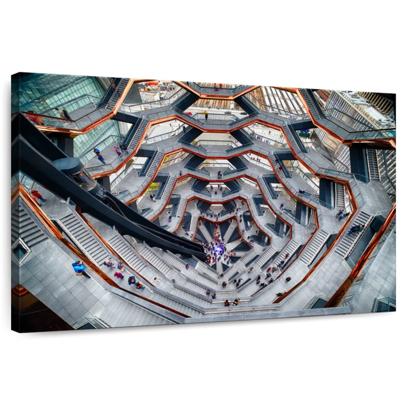 Lilie intérieur du navire Hudson Yards Manhattan, H 26 po x l 39 po