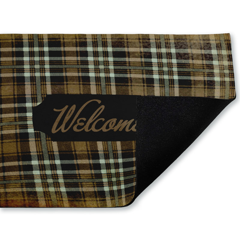 Paillasson Welcome Cozy Brown, Motif écossais Welcome