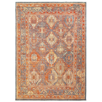 One-of-a-Kind 9'10" X 13'9" New Age Wool Area Rug in Orange