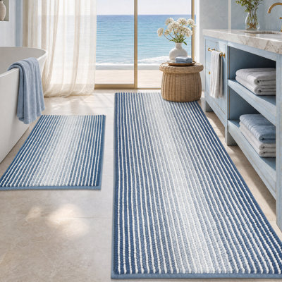 Slip‑Resistant Fluffy Water‑Absorbing Washable Bath Mats