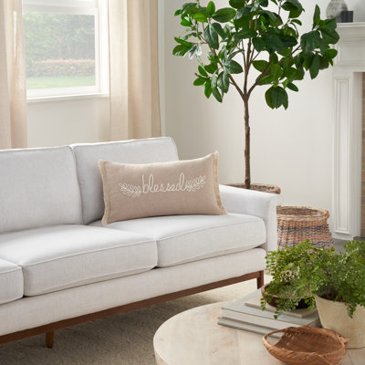 Housse de coussin rectangulaire 100% coton Cathleen