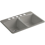 Brookfield 33" L x 22" W x 9-5/8" Under-Mount Double-Equal Kitchen Sink