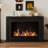 Black Solid Wood Freestanding Fireplace-1310633809-1310633811