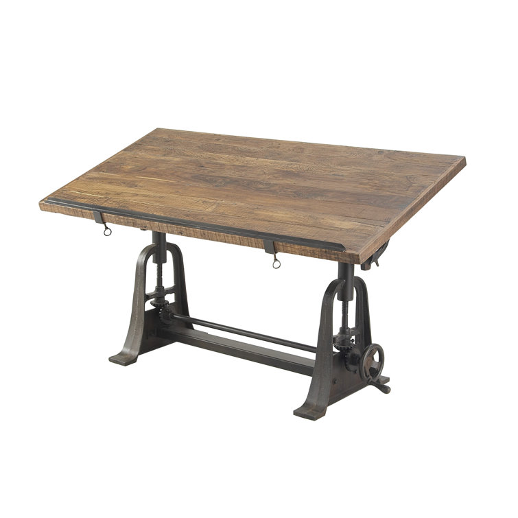 Antique American Industrial Small Drafting Table Work Desk Cast Iron, Quality is Key