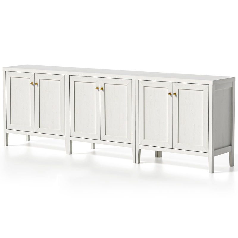 Buffet décoratif Holtman, Blanc antique