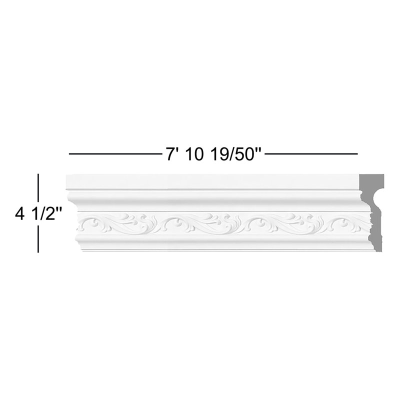 Primed White Polyurethane Decorative Chair Rail Moulding