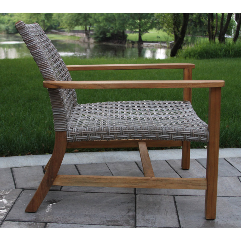 Chaise de patio en teck Akiva