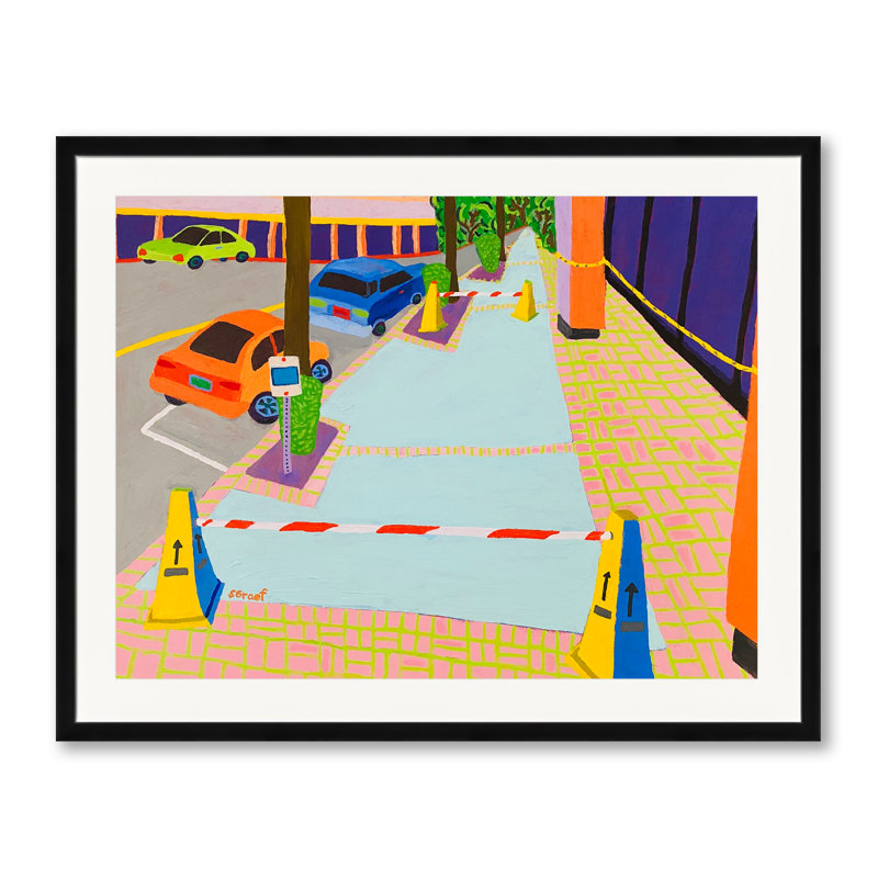 Garden Avenue Print by Sue Graef, Black Framed Paper, 25.25" H x 31.25" W