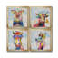 «Groovy Pig and Sky», ensemble de 4 peintures sur toile encadrées-60148713-60148716