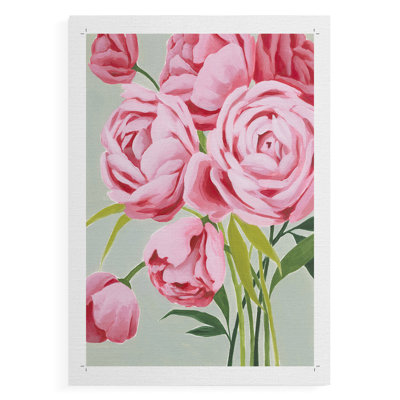 This Year's Peonies I -Canvas Print Only - NOT FRAMED