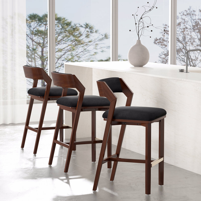 Tabouret de bar, Velours noir