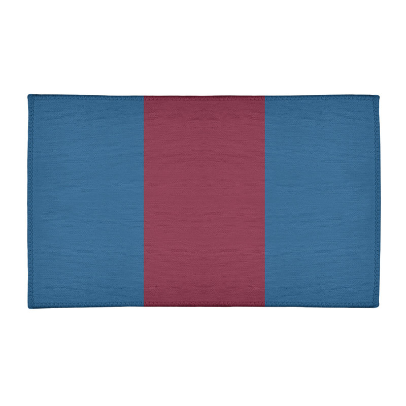 Tapis bleu à rayures de hockey national, Rectangle 2 pi x 3 pi