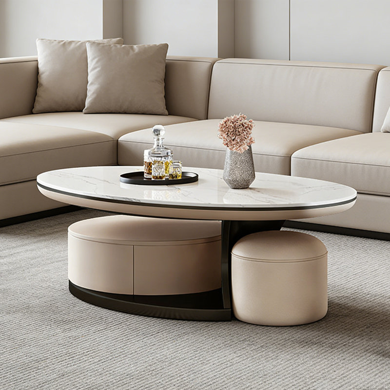 Benedetti, H 16,5 po x L 47,2 po x l 27,6 po, Blanc, Gris foncé