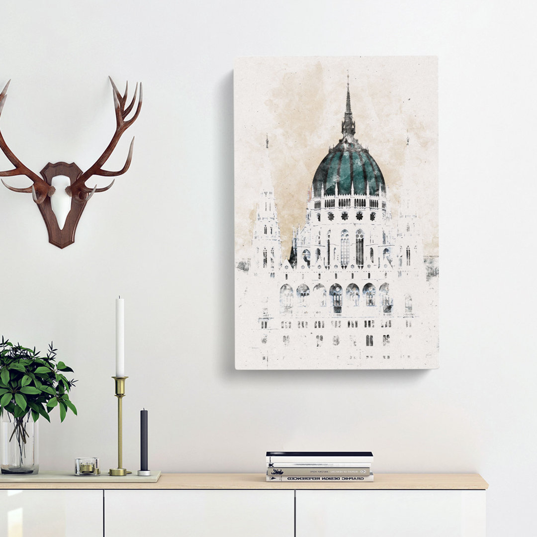 Parliament Building In Budapest - Wrapped Canvas