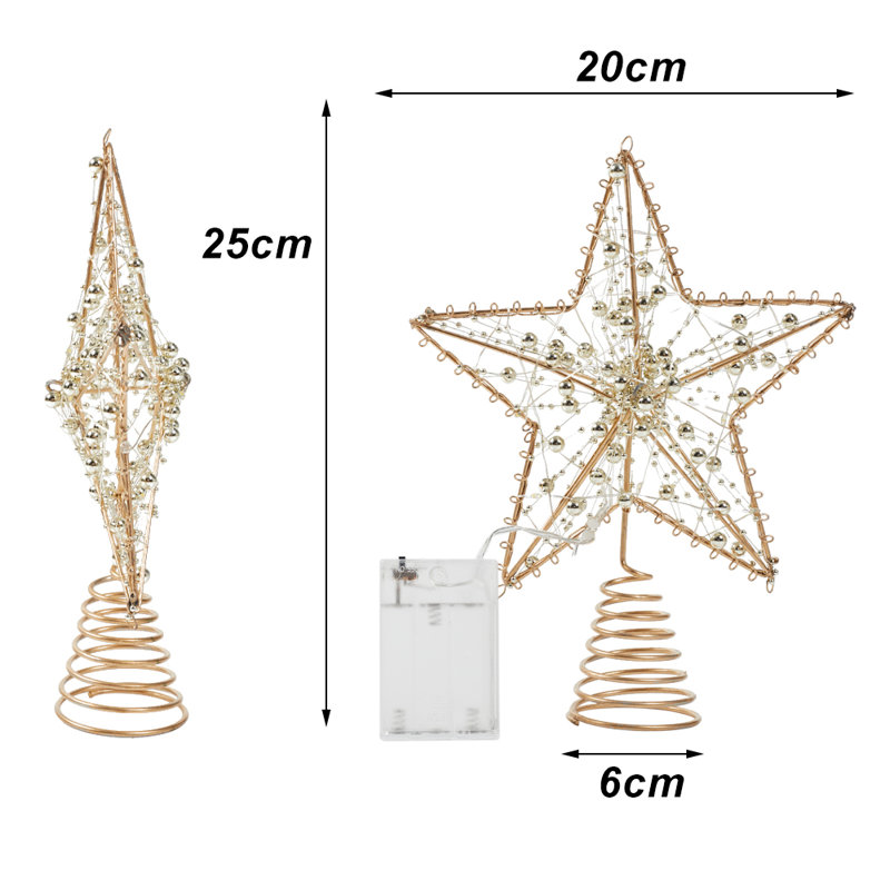 25cm Metal Other Lighted Tree Topper