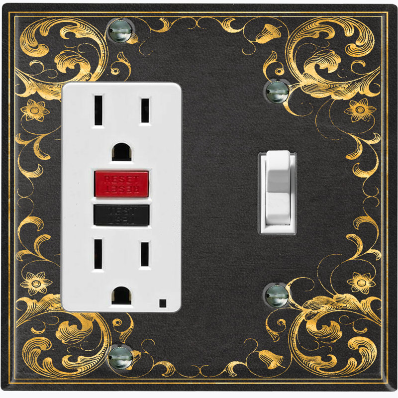 Patterned 2 - Gang Standard Combination Wall Plate