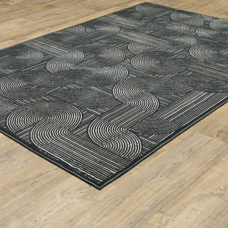 Tapis bleu Shadara, Rectangle 7 pi 11 po x 10 pi