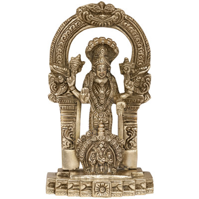 Figurine lord Vishnu en laiton