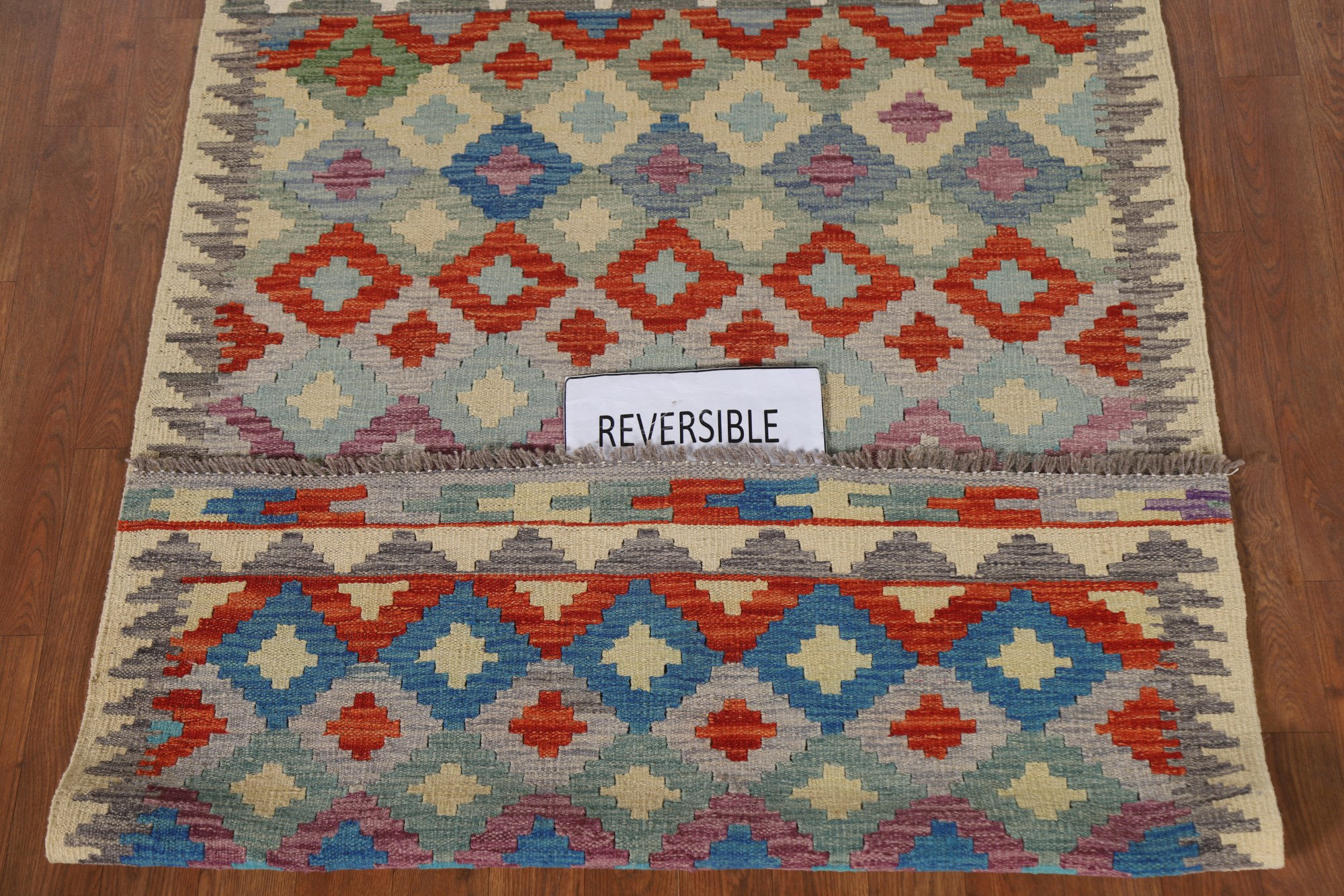 Dakota Fields Geometric Wool Kilim Oriental Rug 4x5 | Wayfair