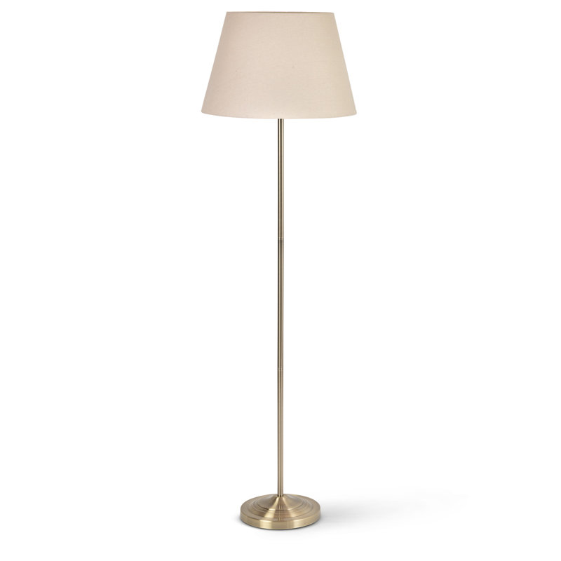 153cm Polished Traditional Floor Lamp, Cream Beige