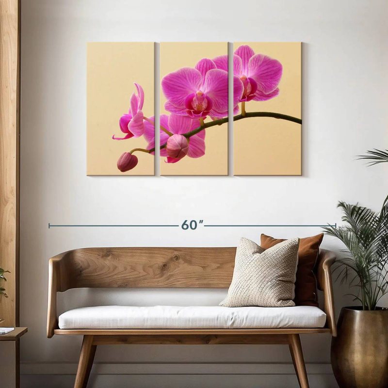 Harnek Orchid Blooms And Buds, 28" H x 45" W