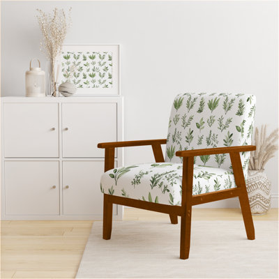 Chaise de ferme rustique en velours - Chaise d'appoint vert frais aux herbes