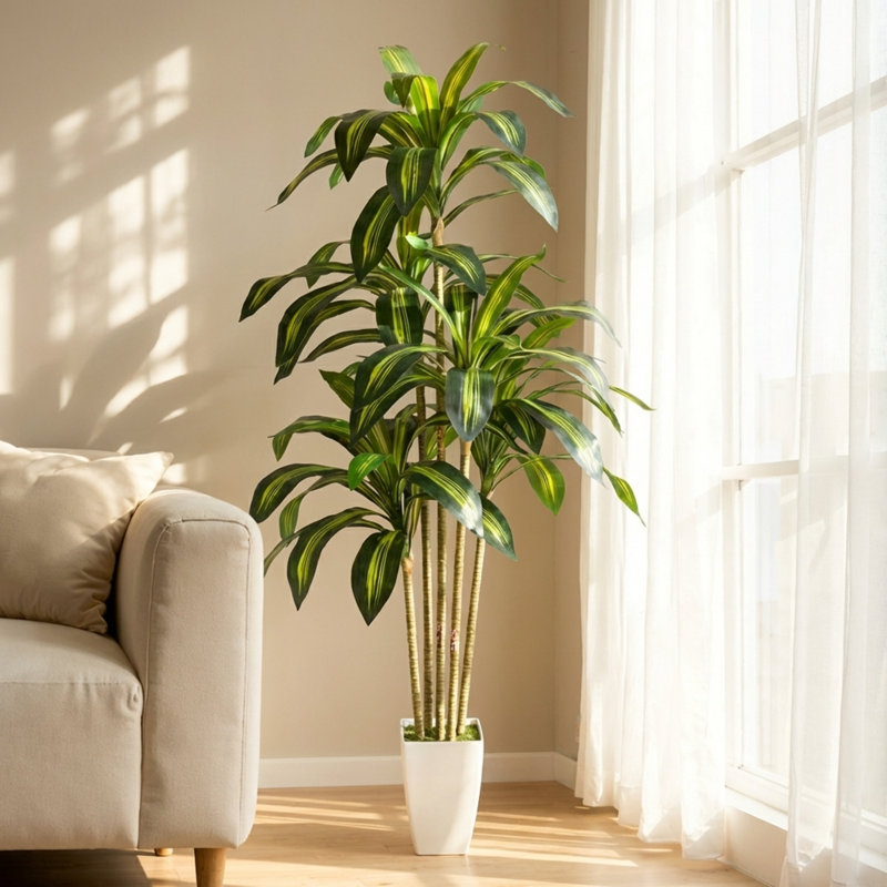 Dracaena artificiel brésilien en pot