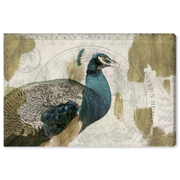 East Urban Home Eastern Peacock - Wrapped Canvas Print | Wayfair.co.uk
