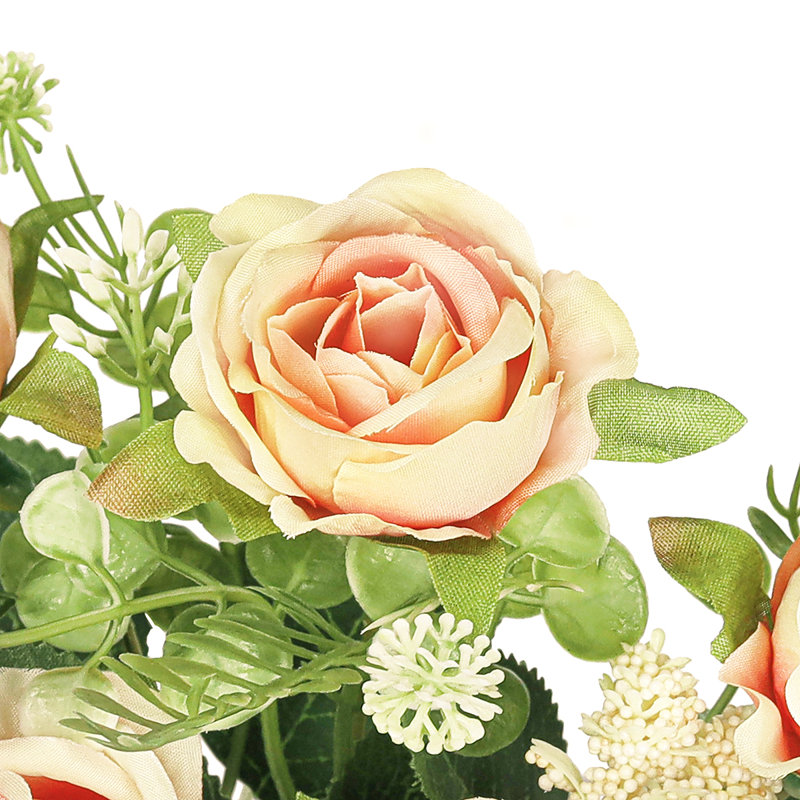 Bouquet de petites fleurs artificielles, Pêche