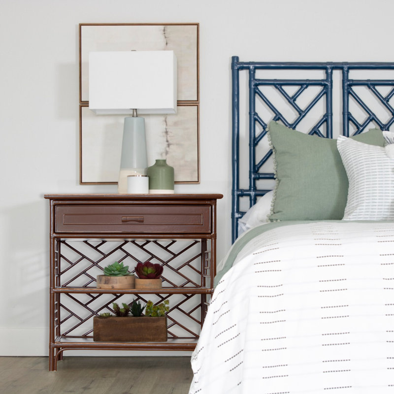 Chippendale End Table with Storage, Mocha